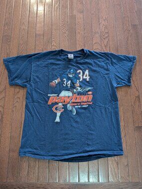 Vintage Walter Payton Chicago Bears Legend NFL Players T-Shirt - Size XL